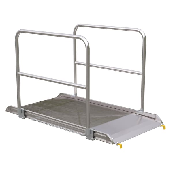 Alum. Walk Ramp w/Rail Hook, 72 x 38"